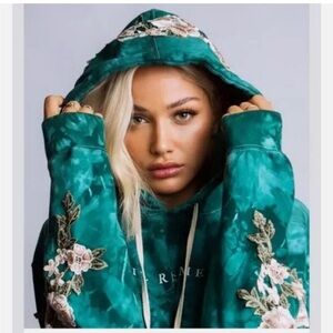 Civil regime tie dye roses hoodie